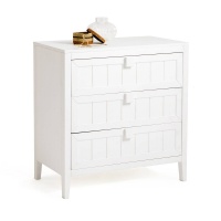 Комод С тремя ящиками из массива сосны Carlos единый размер белый LA REDOUTE INTERIEURS  фото, kupilegko.ru